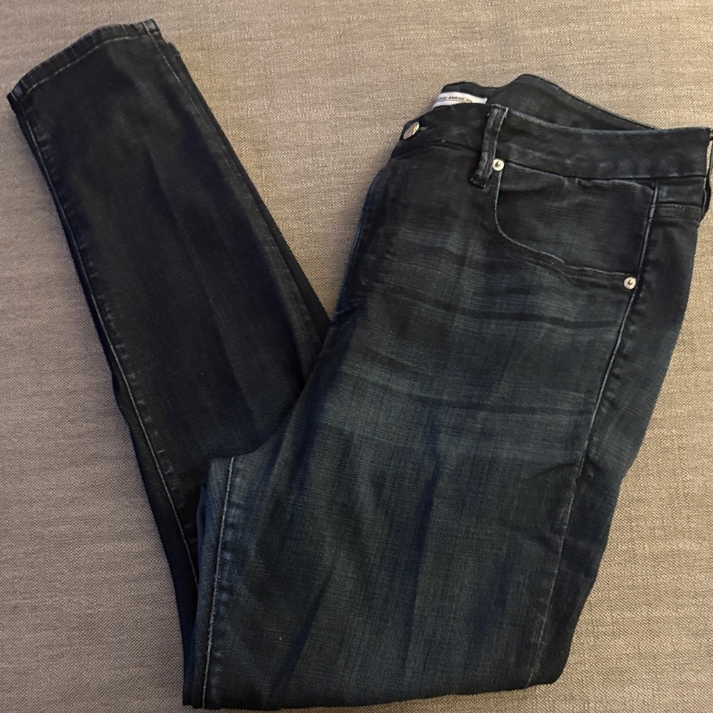 Good American Deep Indigo Skinny Jeans